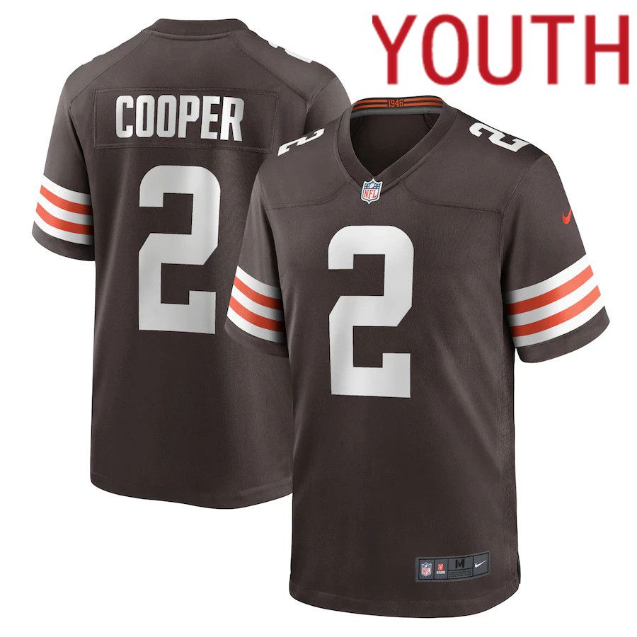 Cheap Youth Cleveland Browns 2 Amari Cooper Nike Brown Game NFL Jersey